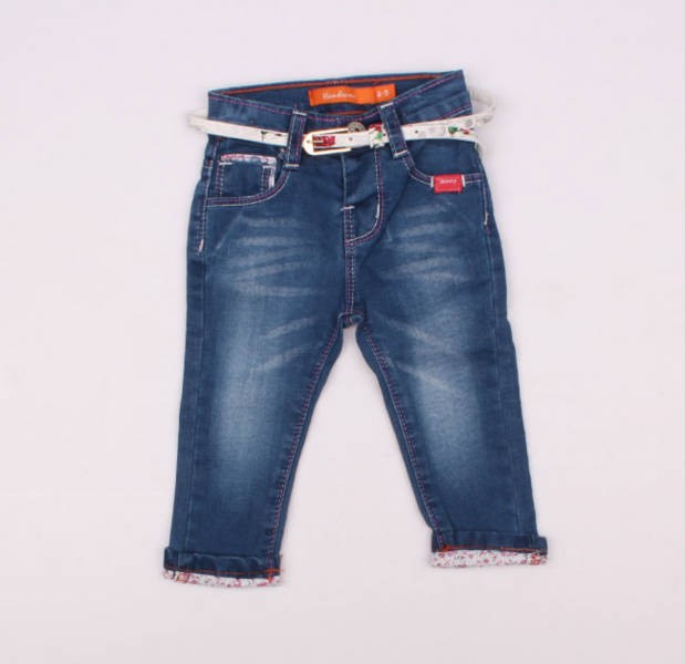 شلوار جینز دخترانه 110217 سایز 6 تا 36 ماه کد 1 مارک denim