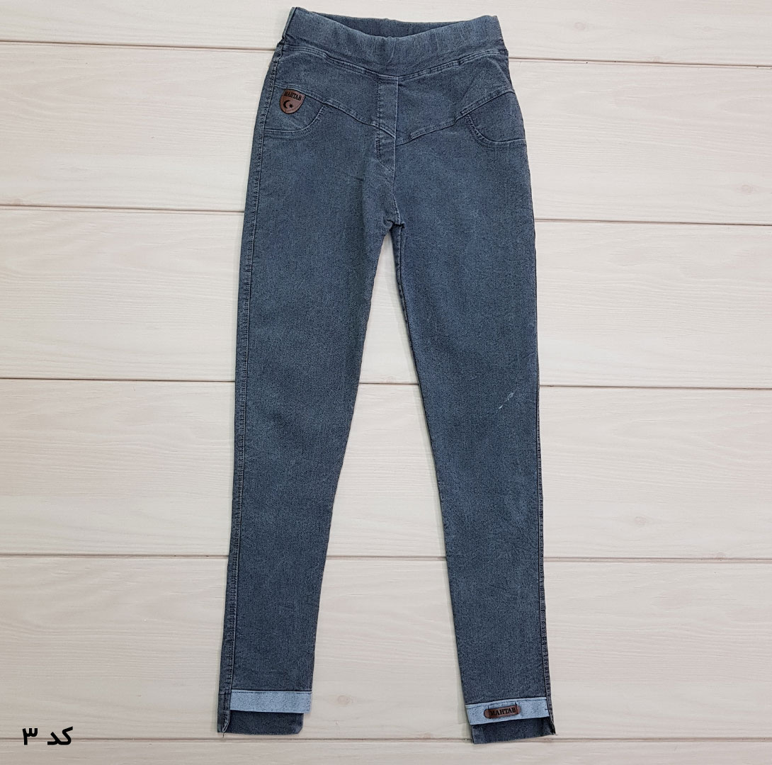 شلوار اسلش طرح جینز دخترانه 22069 سایز 70 تا 90