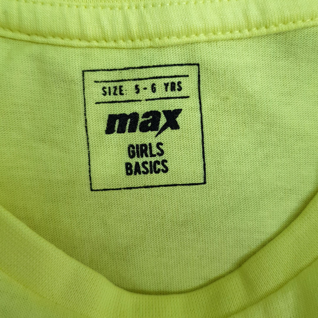 تی شرت دخترانه 24324 سایز 5 تا 6 سال مارک MAX