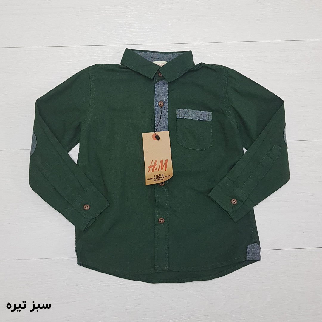 پیراهن پسرانه 25619 سایز 1.5 تا 8 سال مارک H&M