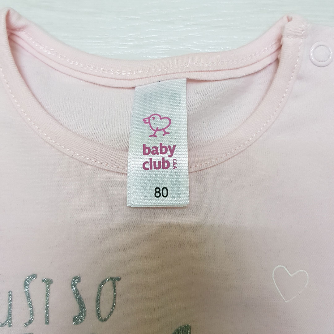 بلوز دخترانه 26331 سایز 3 ماه تا 2 سال مارک BABY CLUB