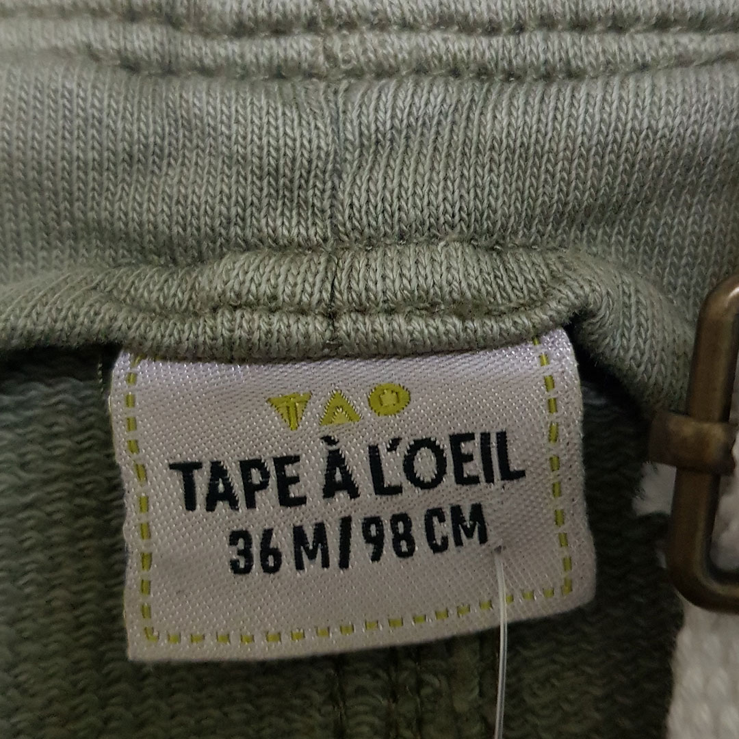 پیشبندار جینز پسرانه 26638 سایز 3 تا 36 ماه مارک TAPE A LOEIL