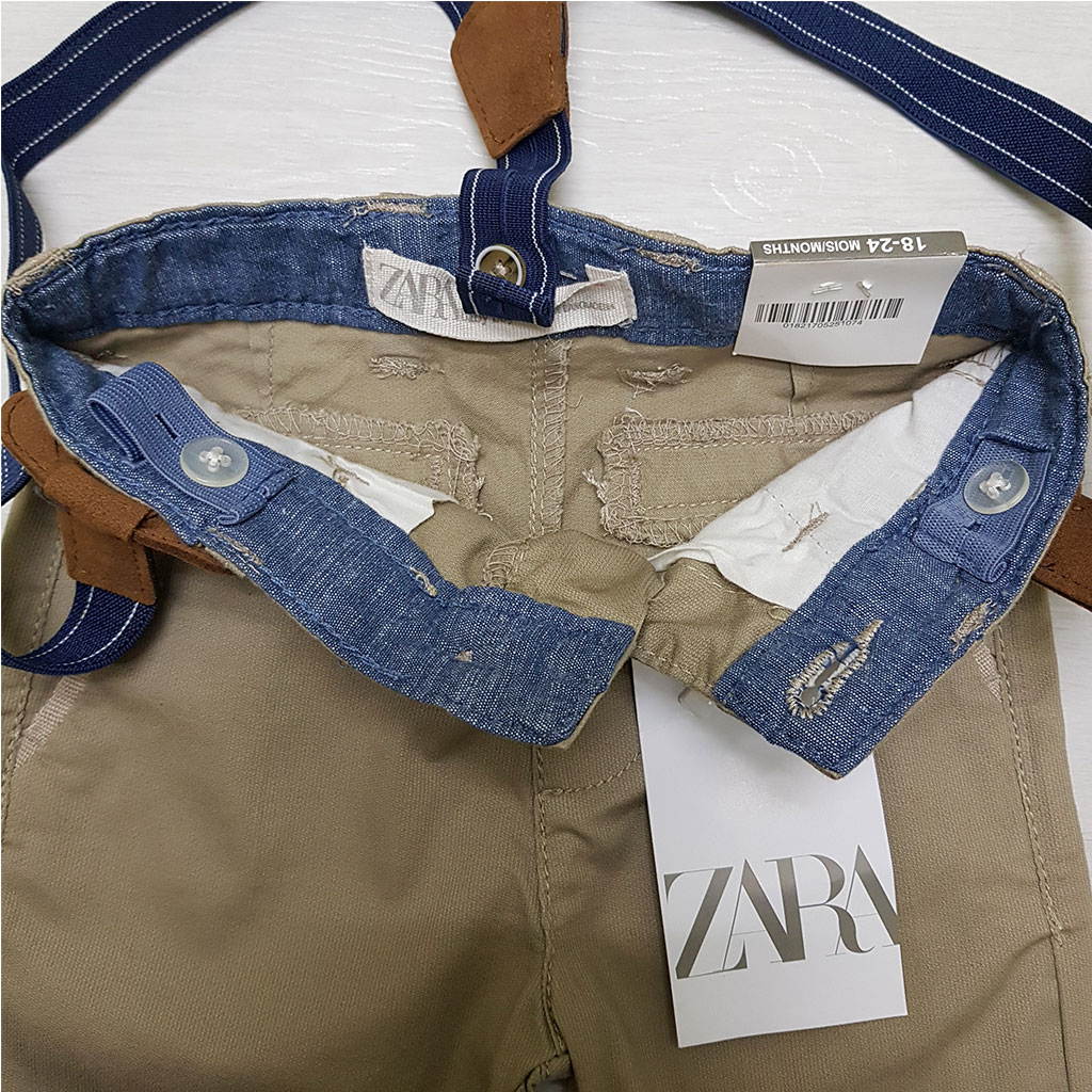 شلوار ساسبندار پسرانه 27164 سایز 3 ماه تا 4 سال مارک ZARA