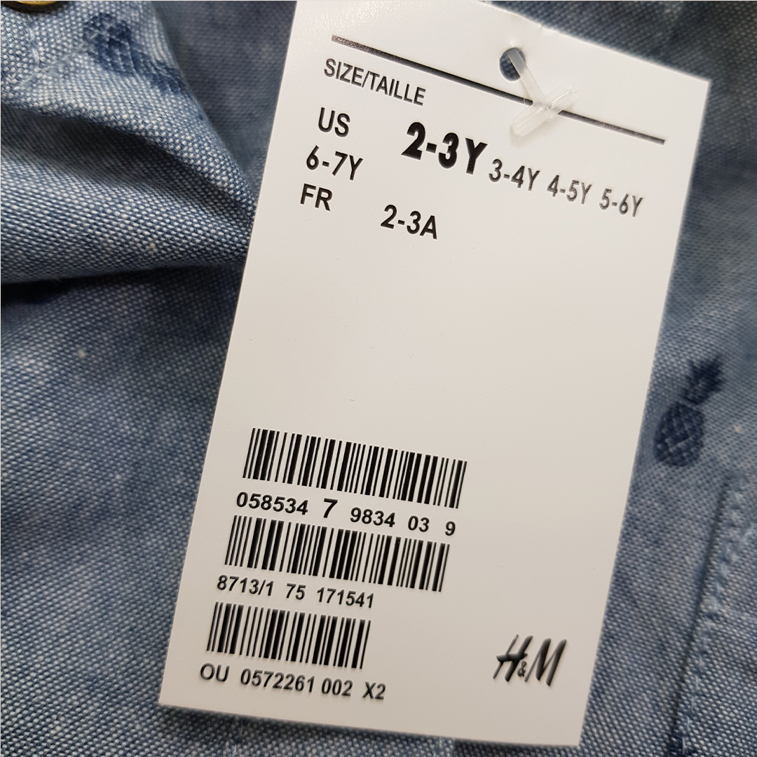 مانتو دخترانه 27950 سایز 2 تا 7 سال مارک H&M