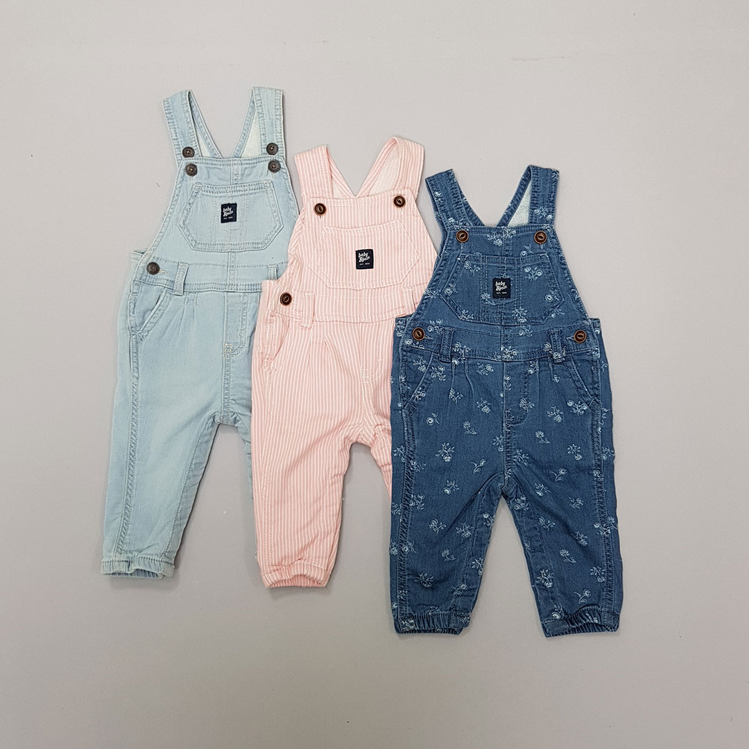 پیشبندار جینز دخترانه 29372 سایز 3 تا 24 ماه مارک BABY BGOSH