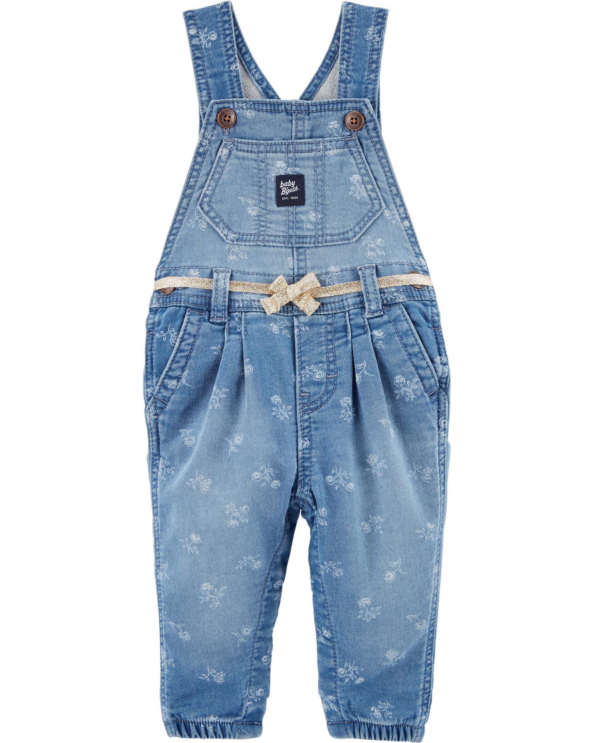 پیشبندار جینز دخترانه 29372 سایز 3 تا 24 ماه مارک BABY BGOSH