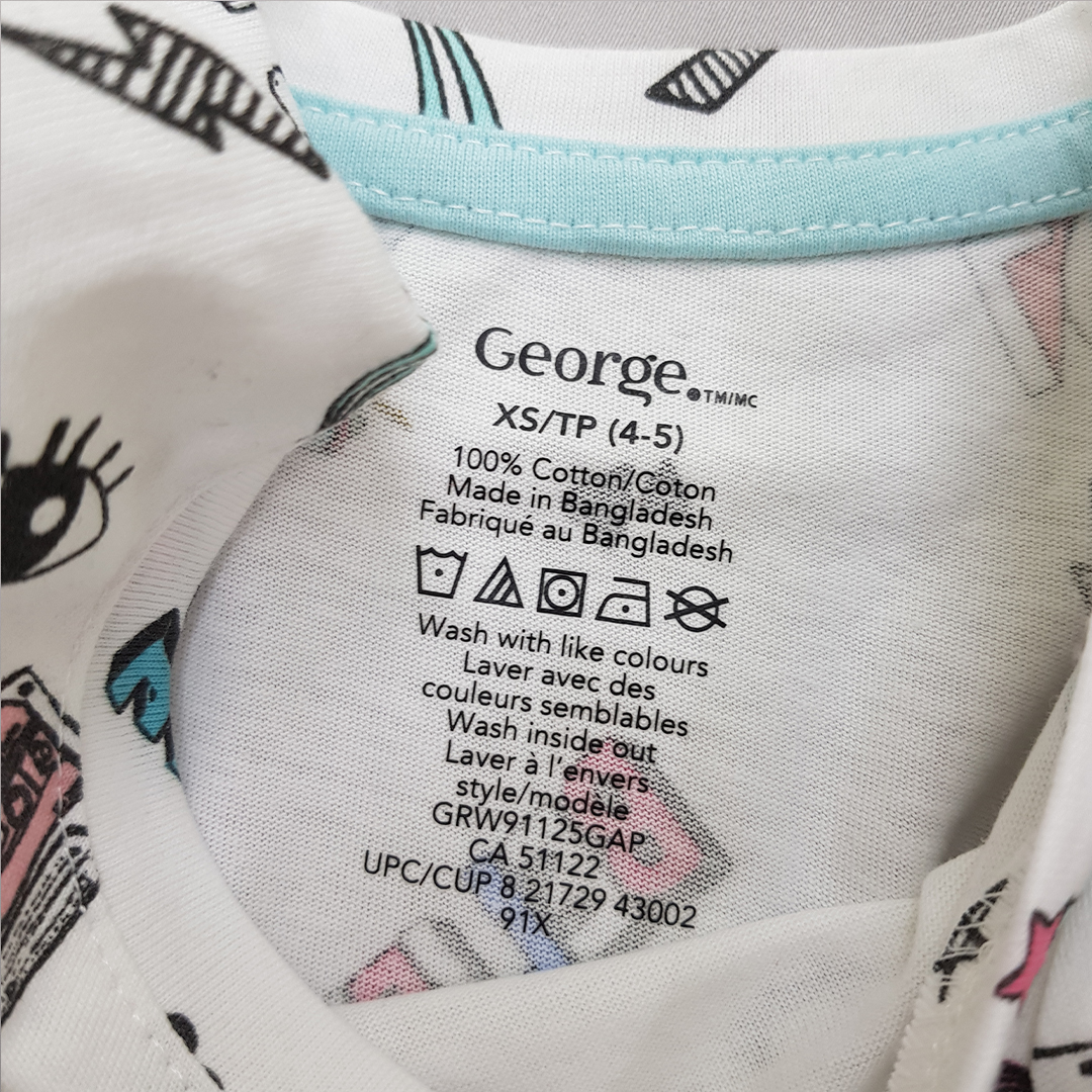 بلوز دخترانه 30606 سایز 4 تا 16 سال مارک GEORGE