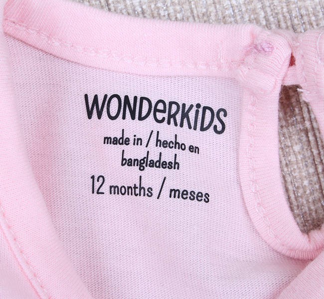 بلوز دخترانه 18291 سایز 12 ماه تا 6 سال مارک wonder kids