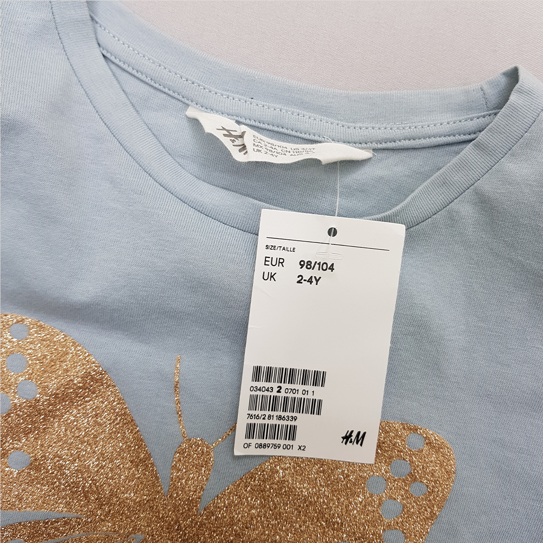 بلوز دخترانه 30835 سایز 1.5 تا 10 سال کد 11 مارک H&M