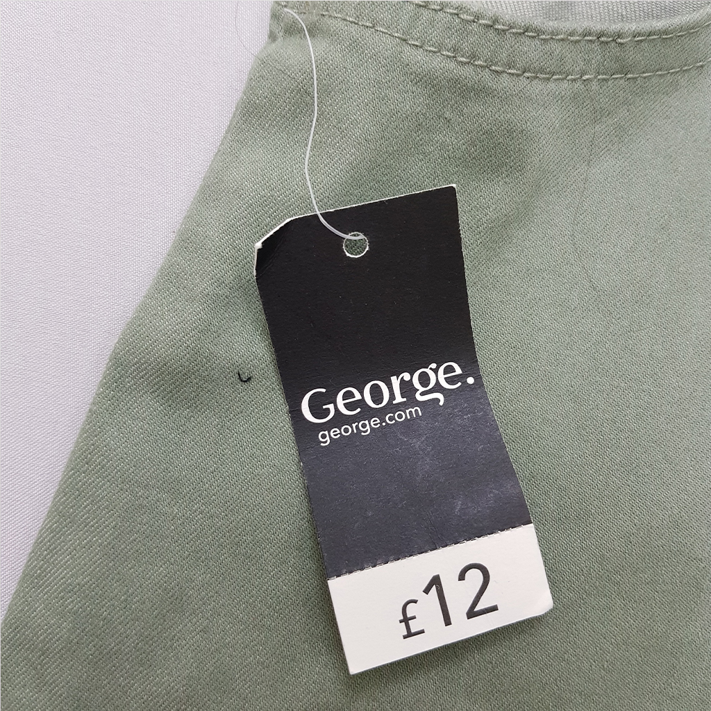 پیشبندار جینز دخترانه 32066 سایز 6 تا 14 سال مارک GEORGE   *