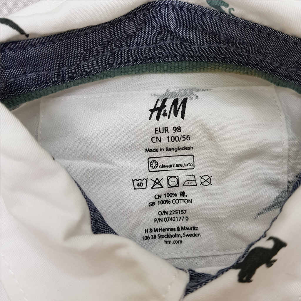 پیراهن پسرانه 33559 سایز 1.5 تا 10 سال مارک H&M