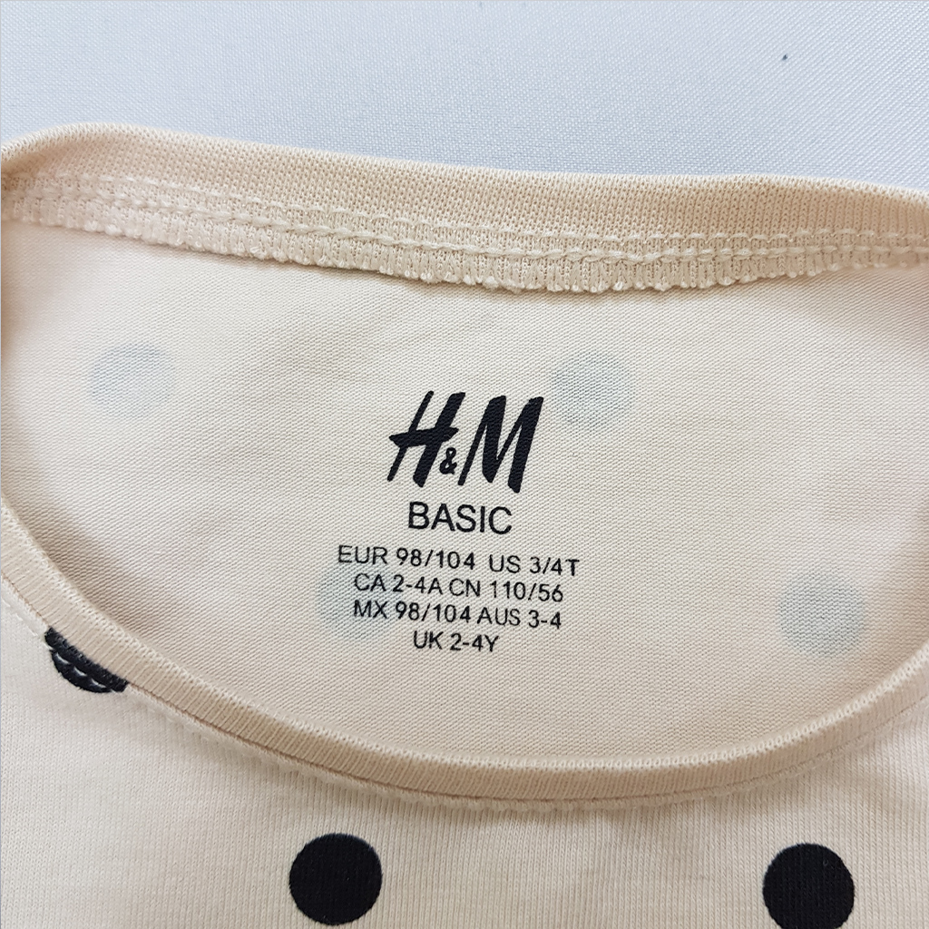 بلوز دخترانه 34673 سایز 1.5 تا 10 سال کد 5 مارک H&M