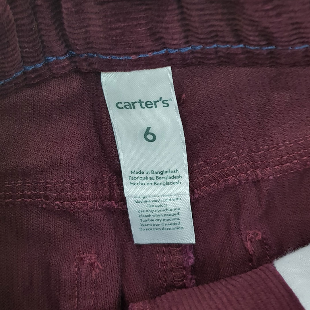 شلوار مخمل کبریتی 21672 سایز 3 ماه تا 10 سال مارک Carters   *