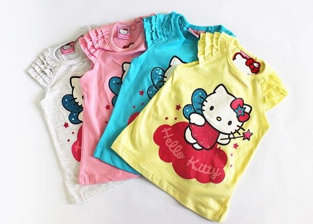 تی شرت دخترانه هلوکیتی 15463 سایز 2 تا 6 سال مارک HELLO KITTY