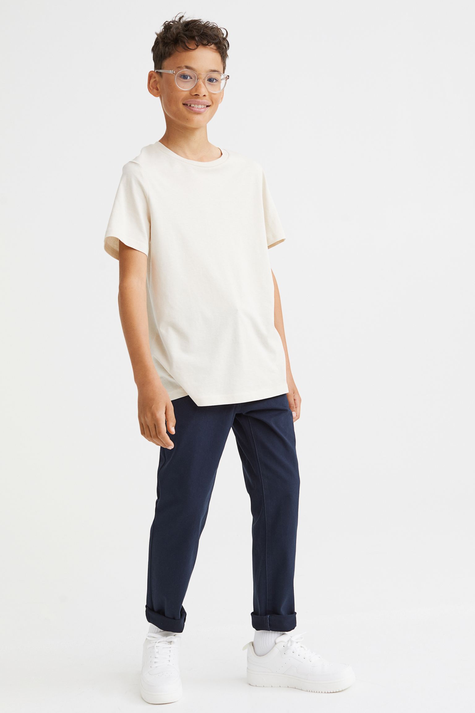 شلوار کتان پسرانه 38838 سایز 1.5 تا 14 سال مارک H&M