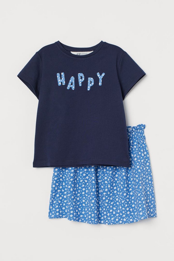 ست دخترانه 39119 سایز 9 تا 10 سال کد 2 مارک H&M