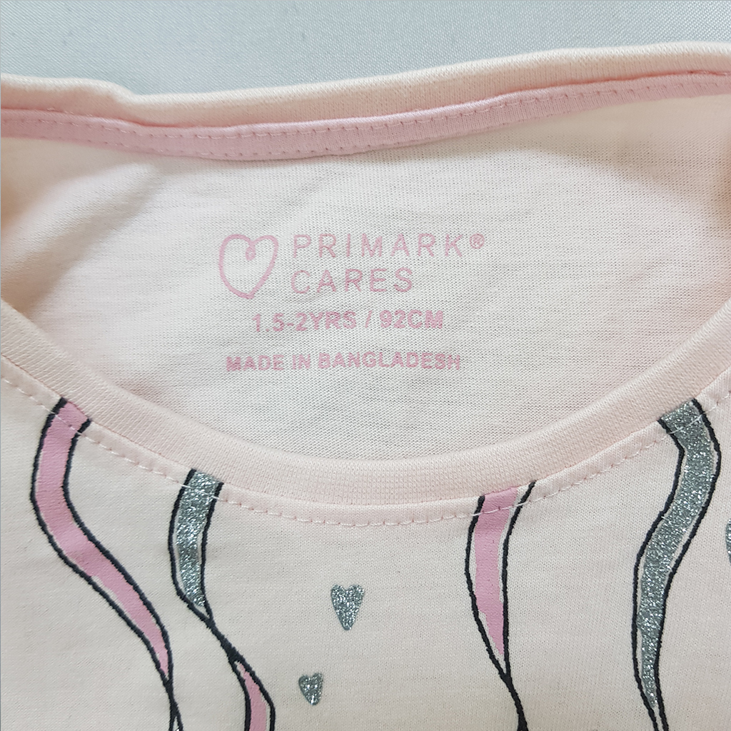 تی شرت دخترانه 39212 سایز 1 تا 8 سال مارک PRIMARK