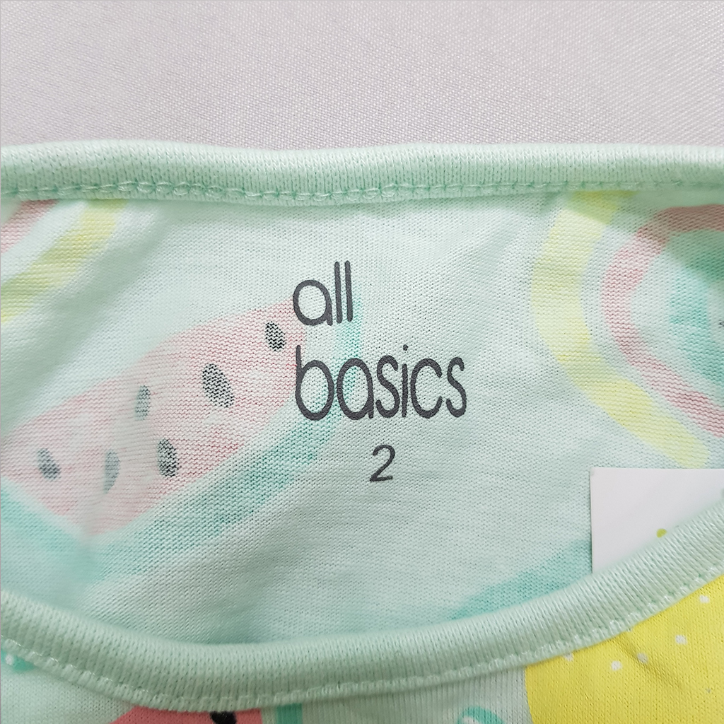 تی شرت دخترانه 39767 سایز 2 تا 10 سال مارک AllBasics