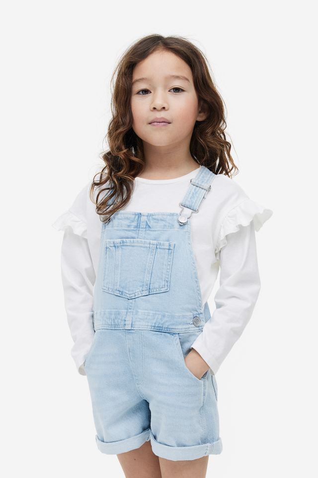 سارافون پیشبندار جینز 39740 سایز 2 تا 10 سال مارک DENIM