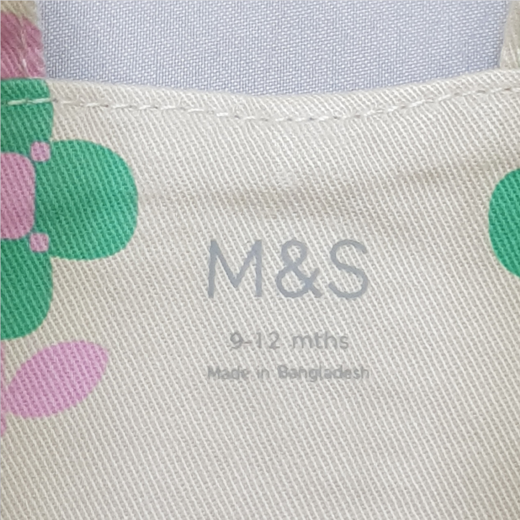 پیشبندار دخترانه 20164 سایز 6 ماه تا 3 سال مارک M&S   *