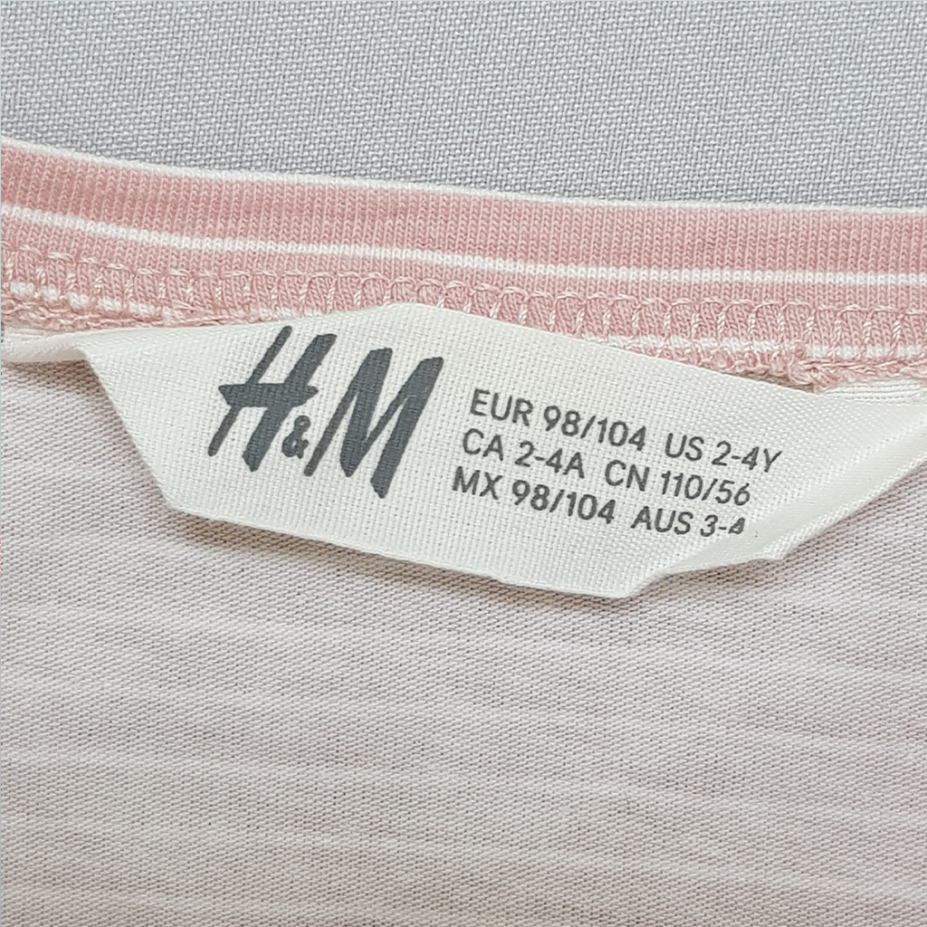 بلوز دخترانه 20458 سایز 1.5 تا 10 سال مارک H&M