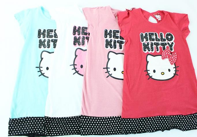 تونیک دخترانه 100318 سایز 3 تا 7 سال مارک HELLO KITTY  محصول بنگلادش