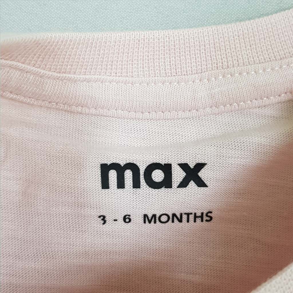 تی شرت دخترانه 24179 سایز 3 ماه تا 3 سال کد 4 مارک MAX   *