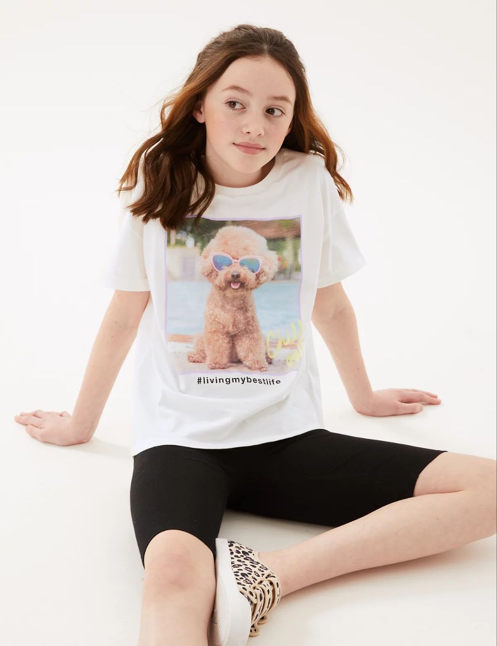 تی شرت دخترانه 24283 سایز 8 تا 16 سال مارک M&S