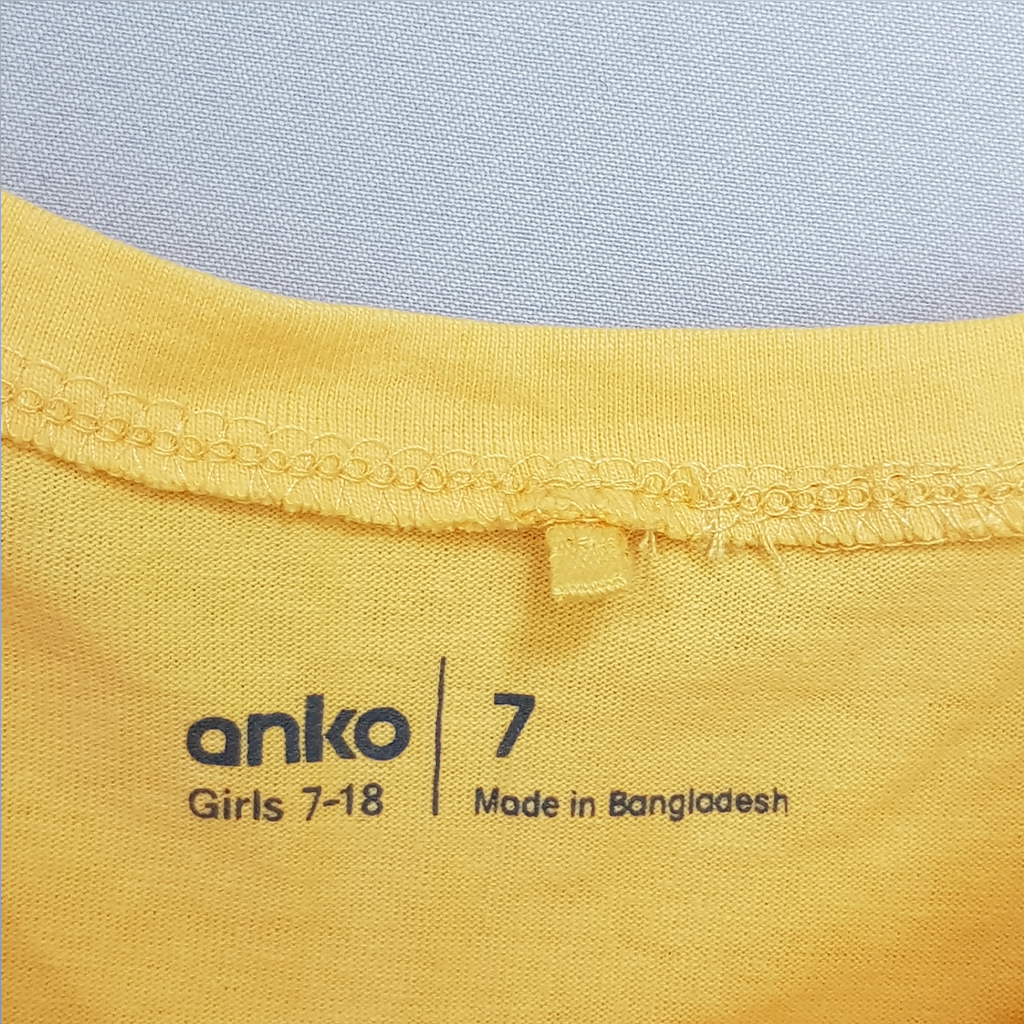 تی شرت دخترانه 24358 سایز 7 تا 18 سال مارک ANKO