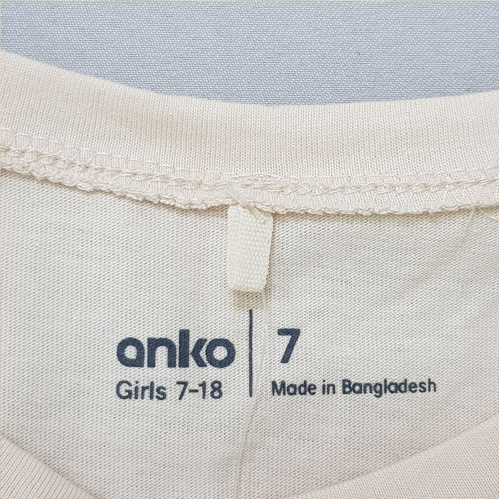 تی شرت دخترانه 24356 سایز 7 تا 18 سال مارک ANKO