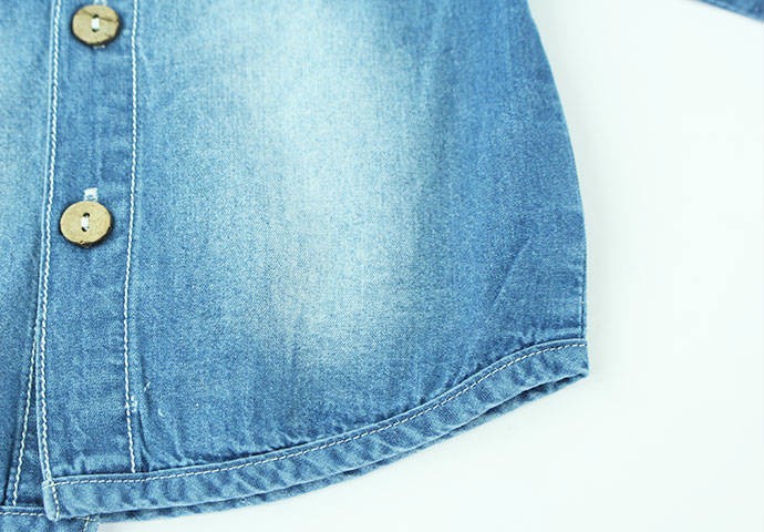 پیراهن جینز پسرانه 100501 سایز 6 ماه تا 3 سال مارک baby pep 