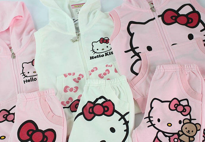 ست سویشرت و شلوارک 100538 سایز 2 تا 10 سال مارک Hello Kitty