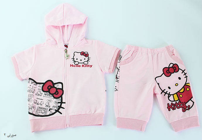 ست سویشرت و شلوارک 100539 سایز 2 تا 12 سال مارک Hello Kitty