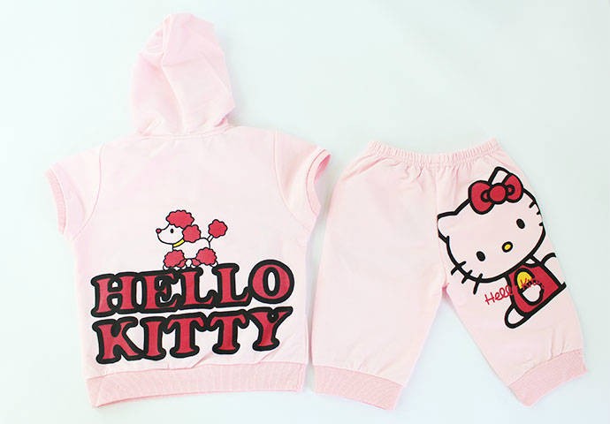 ست سویشرت و شلوارک 100539 سایز 2 تا 12 سال مارک Hello Kitty