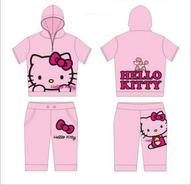 ست سویشرت و شلوارک 100539 سایز 2 تا 12 سال مارک Hello Kitty