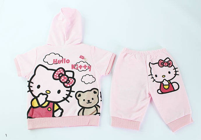 ست سویشرت و شلوارک 100539 سایز 2 تا 12 سال مارک Hello Kitty