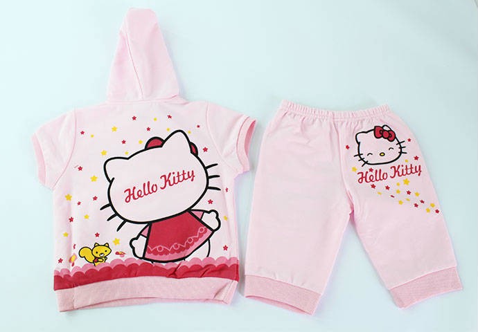 ست سویشرت و شلوارک 100539 سایز 2 تا 12 سال مارک Hello Kitty