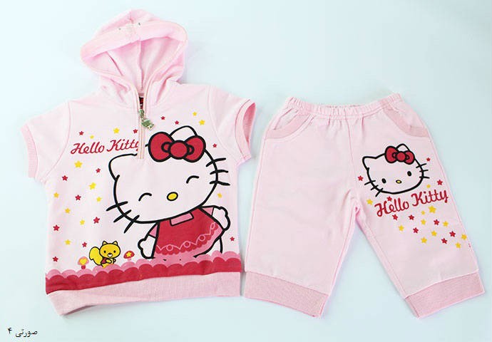 ست سویشرت و شلوارک 100539 سایز 2 تا 12 سال مارک Hello Kitty