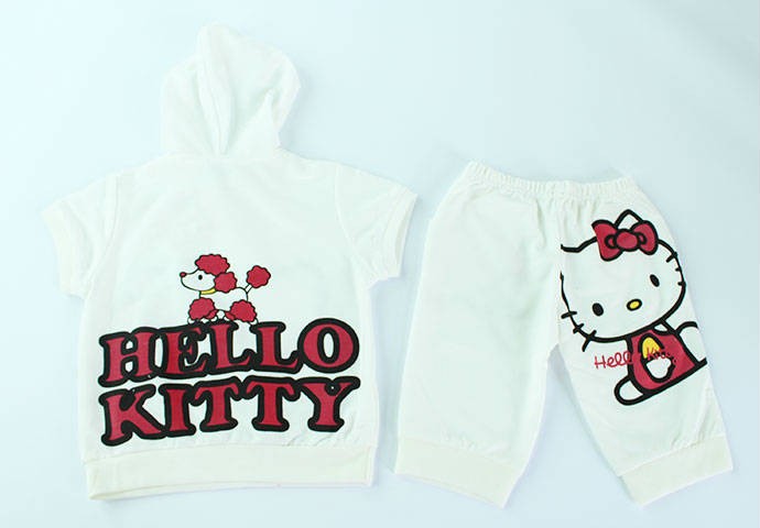 ست سویشرت و شلوارک 100539 سایز 2 تا 12 سال مارک Hello Kitty