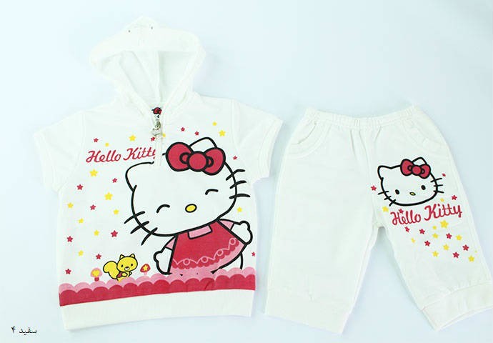 ست سویشرت و شلوارک 100539 سایز 2 تا 12 سال مارک Hello Kitty