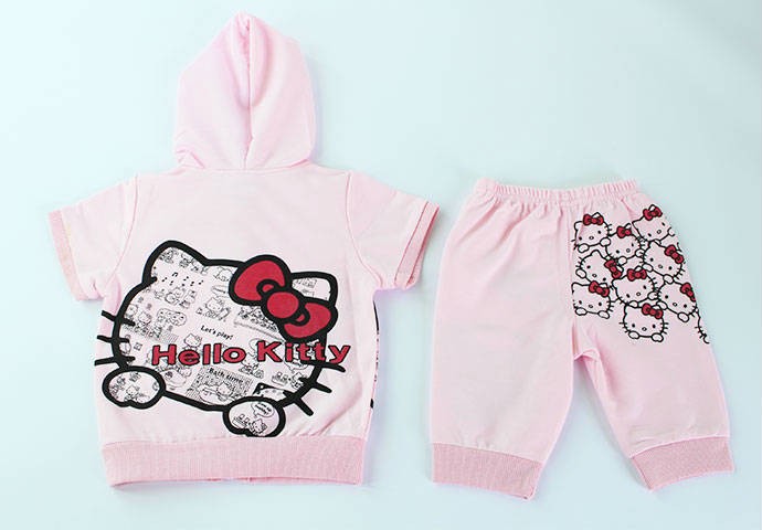 ست سویشرت و شلوارک 100539 سایز 2 تا 12 سال مارک Hello Kitty