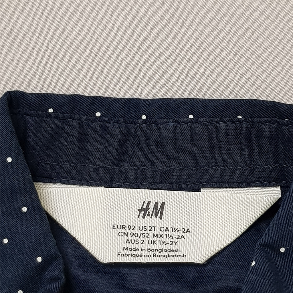 پیراهن پسرانه 24688 سایز 1.5 تا 10 سال مارک H&M