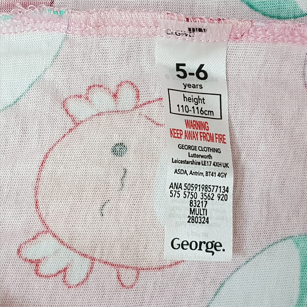 ست دخترانه 26201 سایز 5 تا 14 سال کد 1 مارک GEORGE