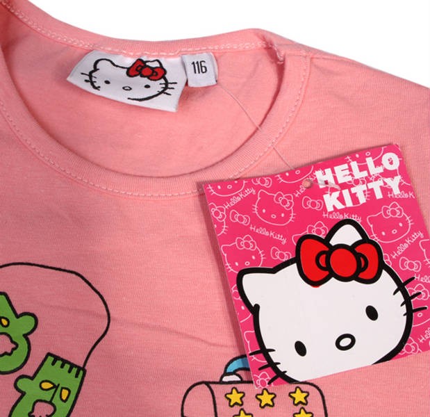 تی شرت دخترانه 100671 سایز 5 تا 8 سال مارک HELLO KITTY