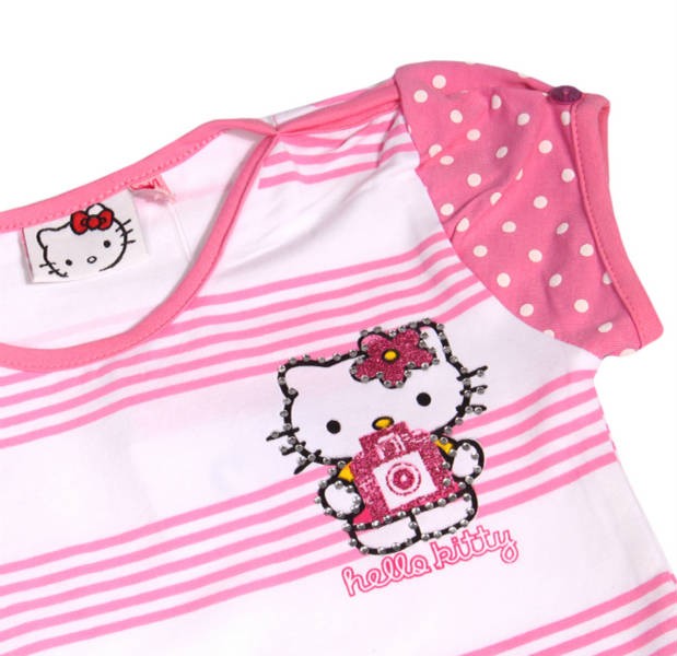 تی شرت دخترانه 100696 سایز 2 تا 7 سال مارک HELLO KITTY