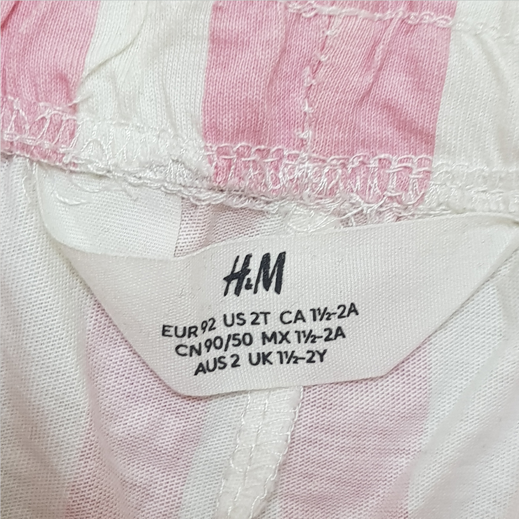 شرت دخترانه 23584 سایز 1.5 تا 10 سال مارک H&M   *