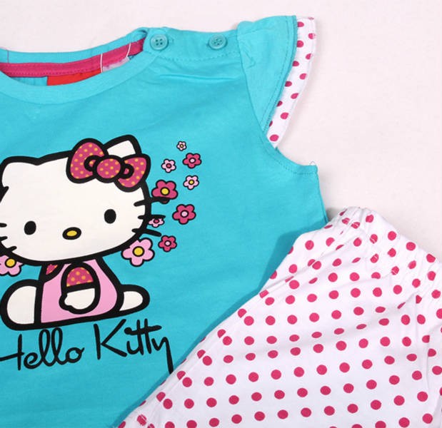 بلوز و شورت دخترانه 100814 سایز 12 ماه تا 6 سال مارک HELLO KITTY