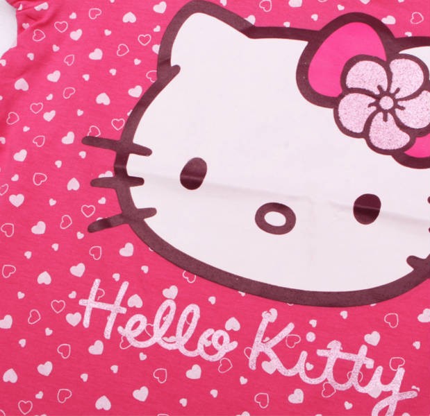 تی شرت دخترانه 100892 سایز 4 تا 9 سال مارک HELLO KITTY