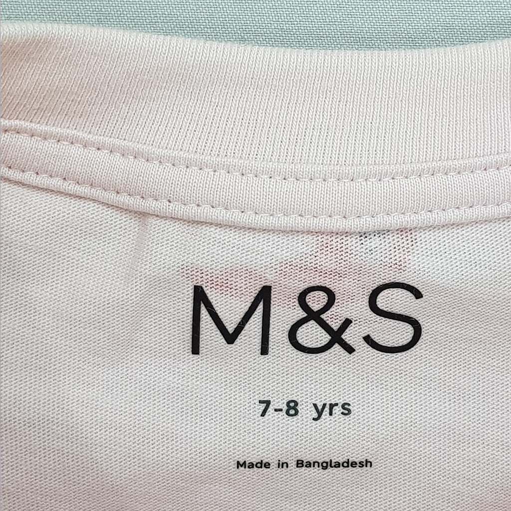 تی شرت دخترانه 27228 سایز 7 تا 14 سال مارک M&S