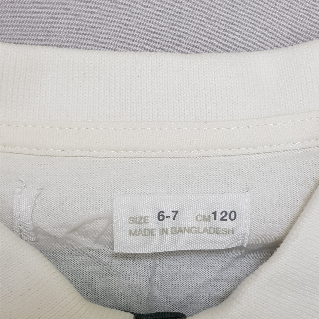 تی شرت یقه دار پسرانه 27870 سایز 6 تا 14 سال مارک ZARA   *